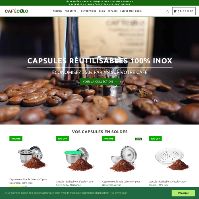 Cafécolo - capsules de café réutilisables