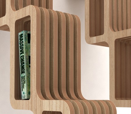 bibliothèque design en bois Quetza