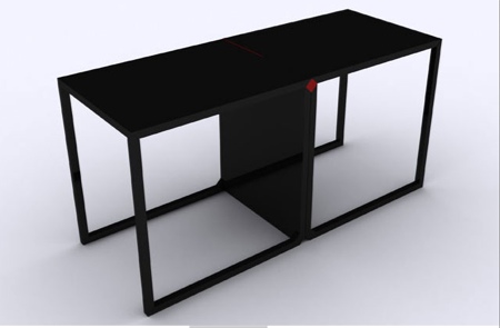 table transformable en chaises de Joel Hesselgren