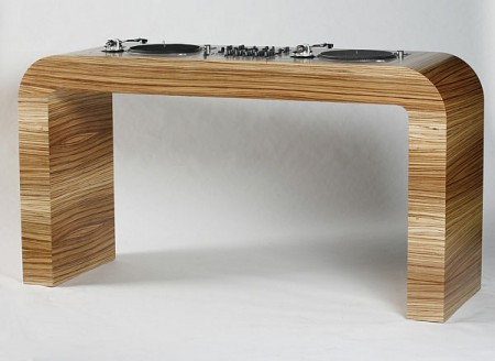 console DJ design en bois massif Hoerboard