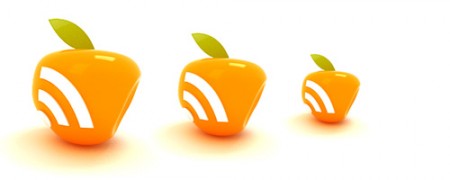 icône RSS en forme de pomme
