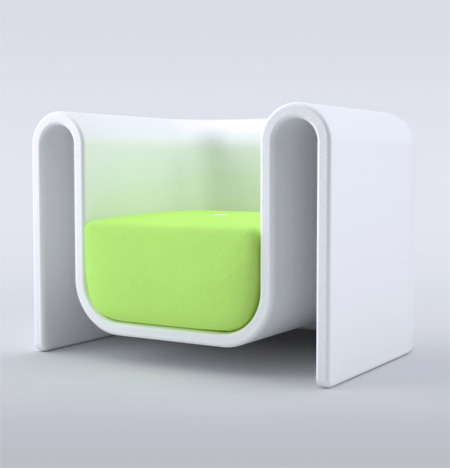 fauteuil design minimaliste Yu, Sequoia studio