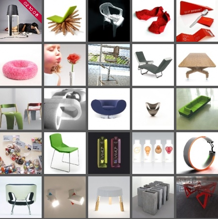 quelques exemples de meubles et objets design sélectionnés sur le design and design book of the year 2008 de Marc Praquin
