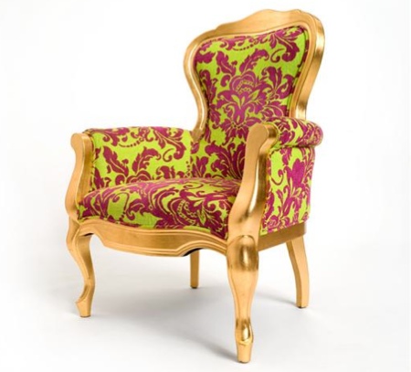 fauteuil baroque Carla armchair version Gold and colour