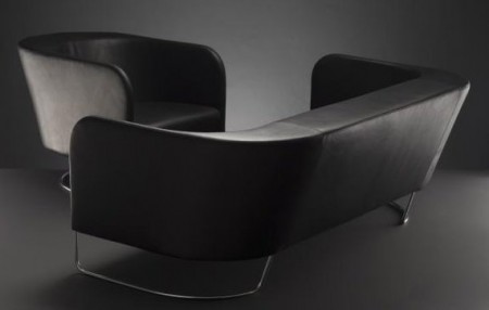 Kato lounge chair and sofa black