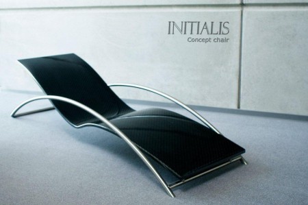 chaise longue design en carbone Initialis par Christophe Soffietti