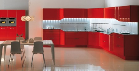 cuisine design Snaidero Venus rouge