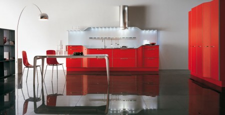 cuisine design rouge Snaidero Venus par Pininfarina