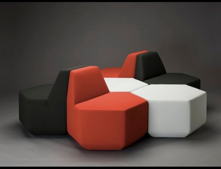 fauteuil et table basse hexagonale Sest par MM interier
