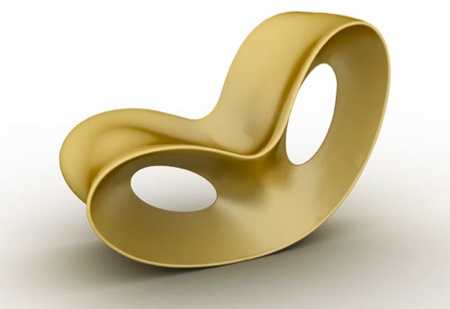 rocking chair Voido en or - Magis - Ron Arad design