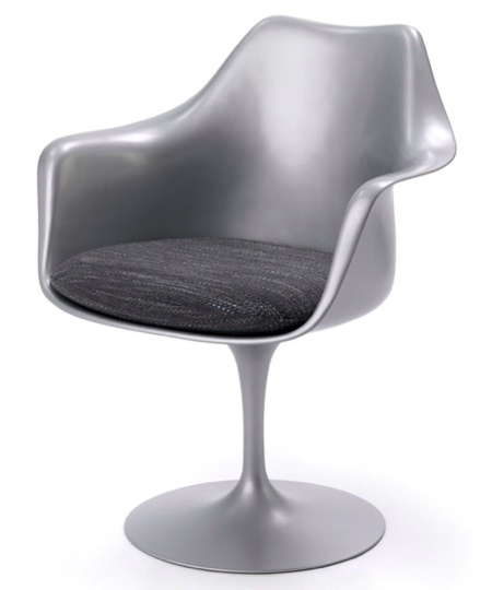 Tulip armchair platinium Knoll