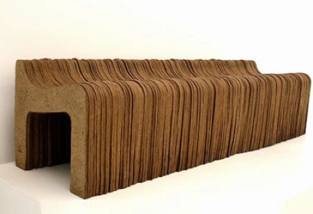 banc en papier kraft recyclé Gardeco