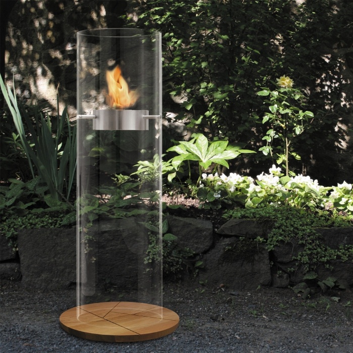Ponton fireplace, cheminée bioéthanol cylindrique Cheminée Exterieure Créatif