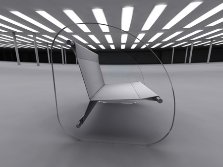 fauteuil en verre design Wipeout Stéphane Perruchon