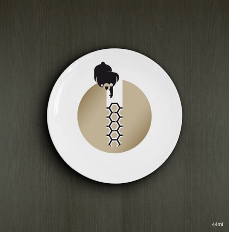 Assiette design avec un animal