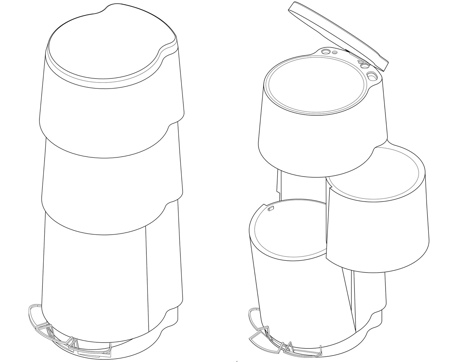 Dessin de la poubelle de tri sélectif Tri3