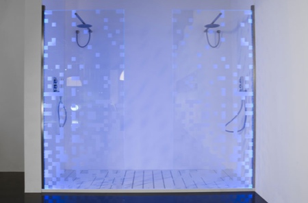Porte de douche à LED Cromobox