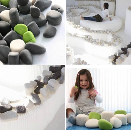 Felt rocks par Molo design