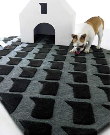 Tapis design noir et gris Gan Park