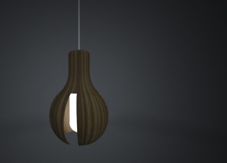 Suspension en bois design Bulb