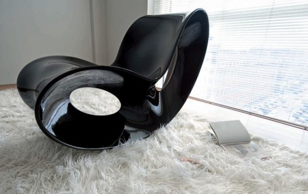 Rocking chair Voido noir