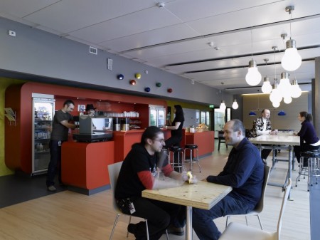 Bar design dans les locaux de Google Zurich