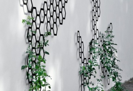 Trellis de jardin design avec des alvéoles octogonales Comb-ination