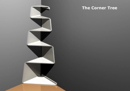 Etagère d'angle corner tree par Abhinav Dapke