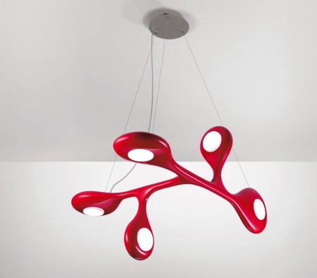 Suspension design rouge multi-branches Cylene