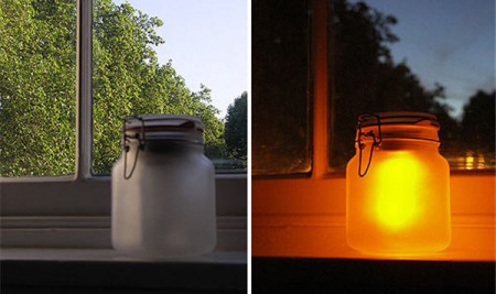 Sun jar éteinte vs Sun jar allumée