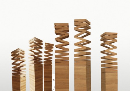 Totem lumineux en bois Deesawat