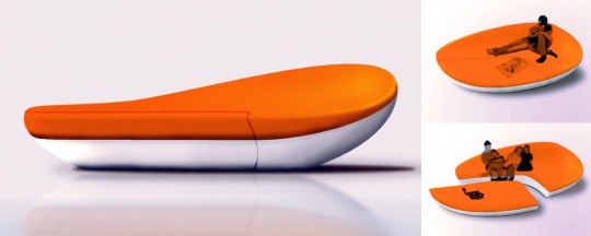 Canapé lounge orange Fragment