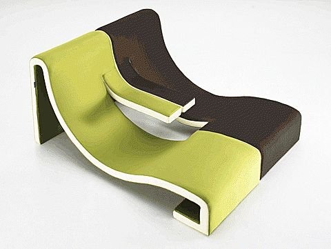 Double chaise longue K77 LINEarr par Robert Klun
