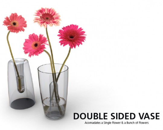 Doubled sided vase