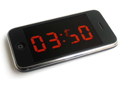 Appli iphone Analog digital clock by Maarten Baas