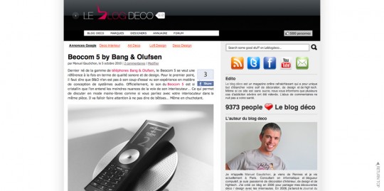 Le blog déco release 3 - 7 octobre 2010