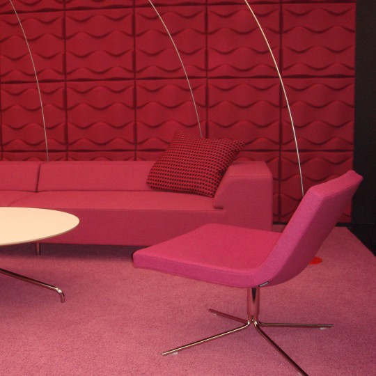 Panneau acoustique design rose Flo soundwave by Offecct