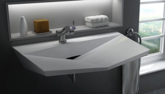 Vasque en corian à  facettes Diamond