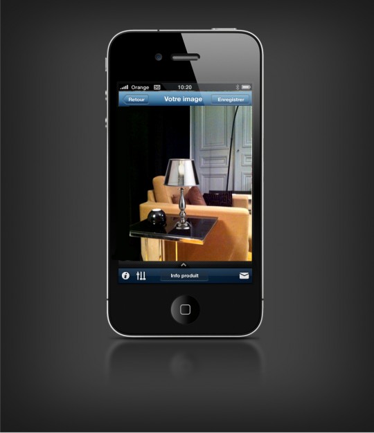 Application déco Castorama pour iPhone avec réalité augmentée