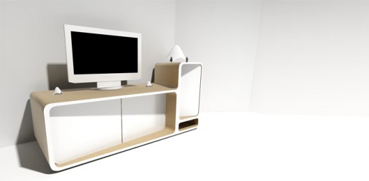 Meuble TV design arrondi Arthuro - Delphine Maumot