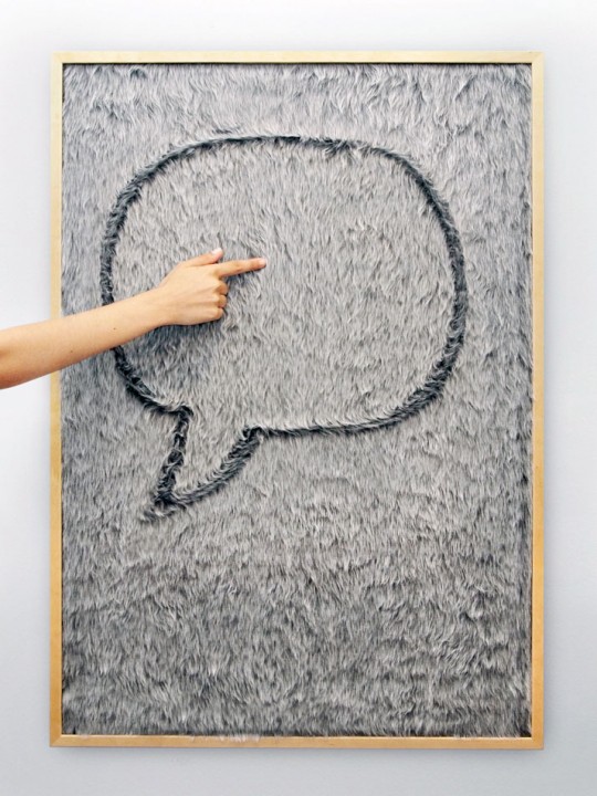 Tableau à  message en fourrure Dedo