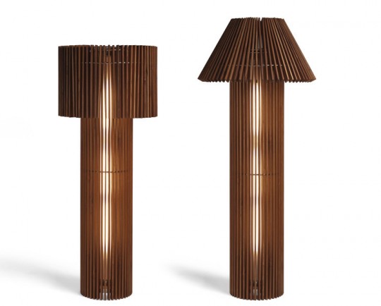 Lampadaire en bois Wood lamp - Skitsch