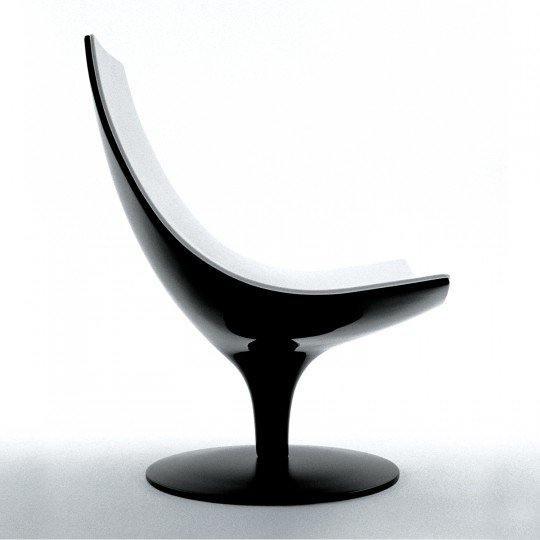 Fauteuil Moon noir blanc