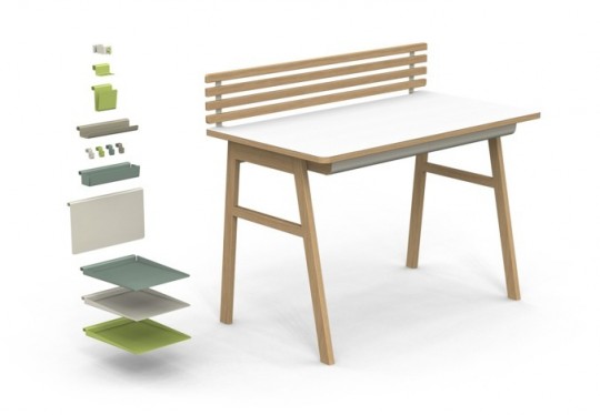 Bureau en bois design Organised Mess Desk