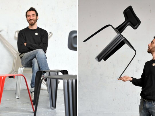 Chaise ultra légère Pressed chair - design par Harry Thaler