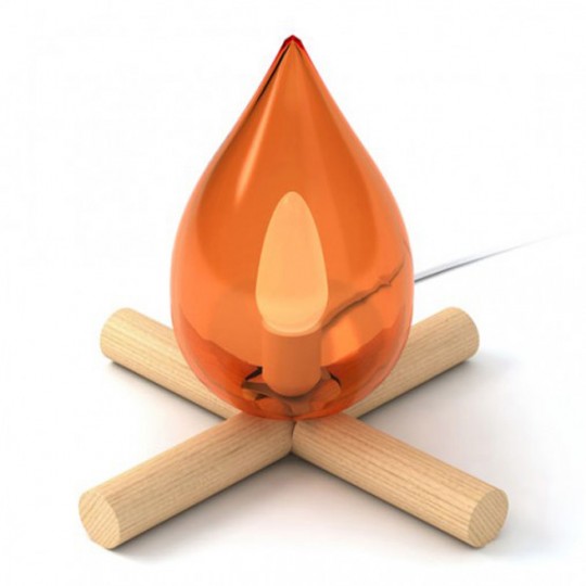 Lampe feu de bois Fire Kit by 5.5 Designers