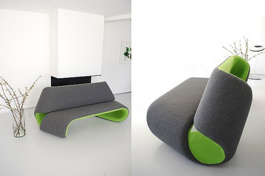 Sofa vert et gris anthracite Greener Grass