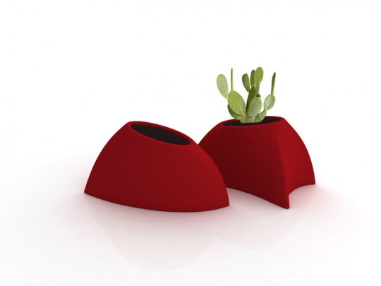 Pot de fleur design rouge Myyour Tao