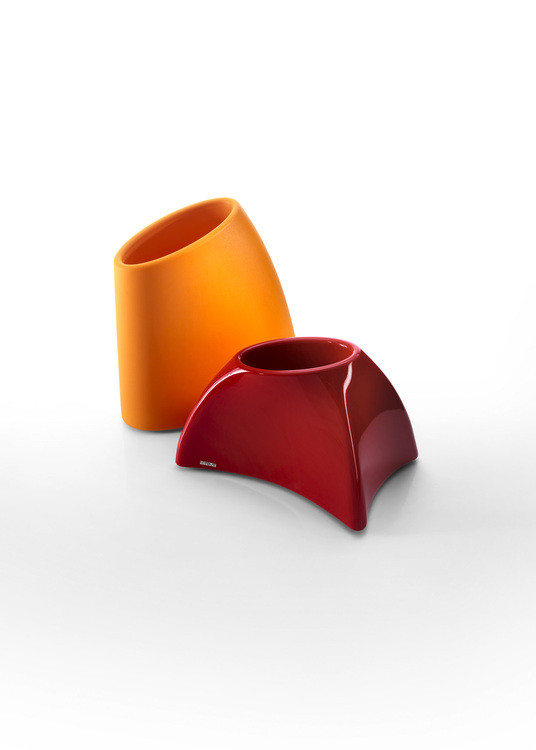 Pot de fleur design rouge et orange Myyour