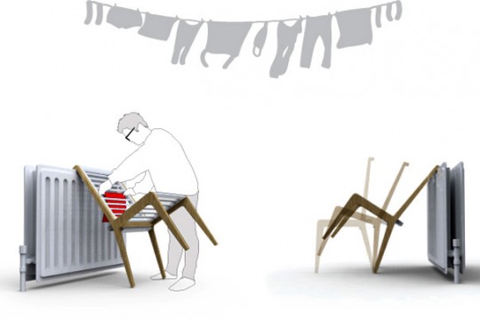Lean - chaise étendoir à  linge